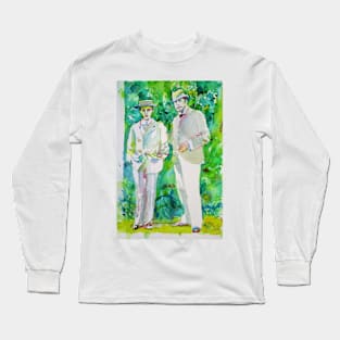 OSCAR WILDE and LORD ALFRED DOUGLAS watercolor portrait.2 Long Sleeve T-Shirt
